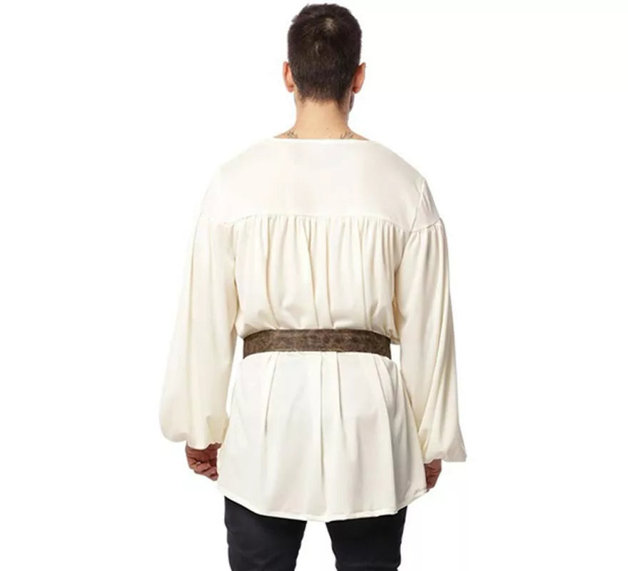 Disfraz o Camisa Medieval con cinturón para hombre
