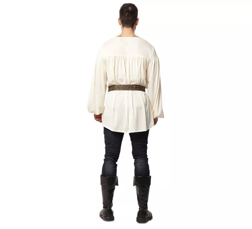 Disfraz o Camisa Medieval con cinturón para hombre