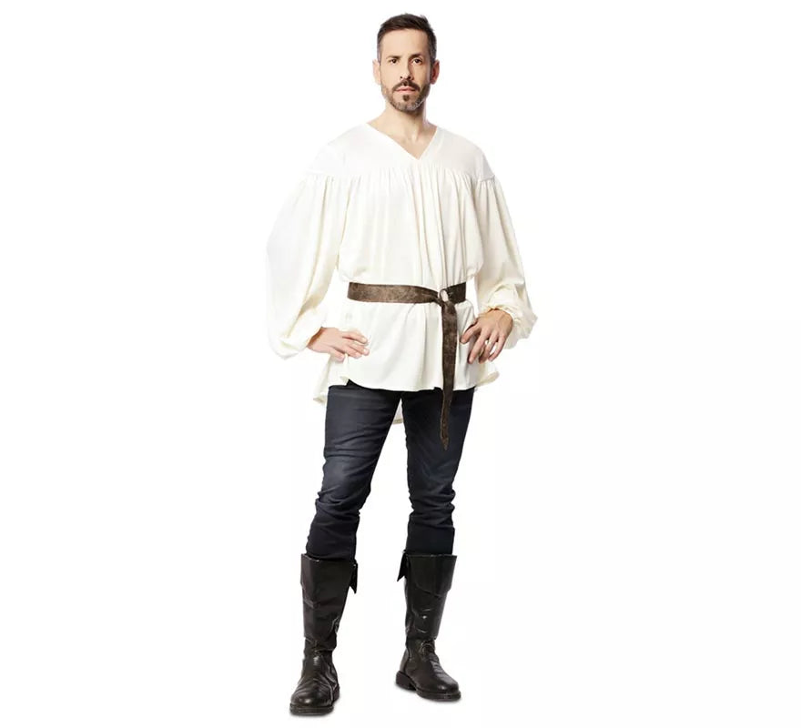 Translation missing: en.Disfraz o Camisa Medieval con cinturón para hombre