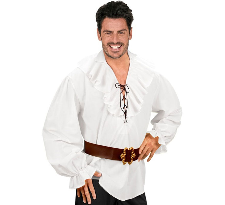 Disfraz o Camisa Pirata blanca para hombre