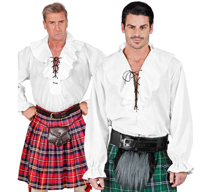 Disfraz o Camisa Pirata blanca para hombre
