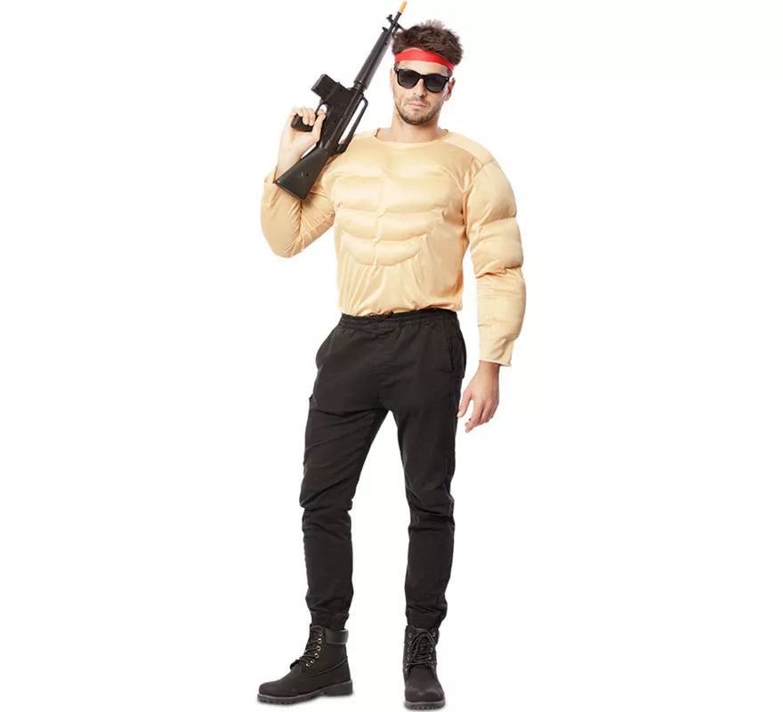 Disfraz o Camiseta con Músculos de Forzudo para hombre