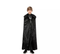 Costume medievale da cavaliere delle nevi oscure o mantello per bambino