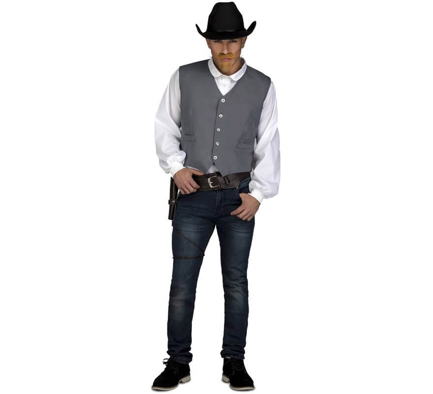 Translation missing: en.Chaleco Gris de Vaquero para hombre