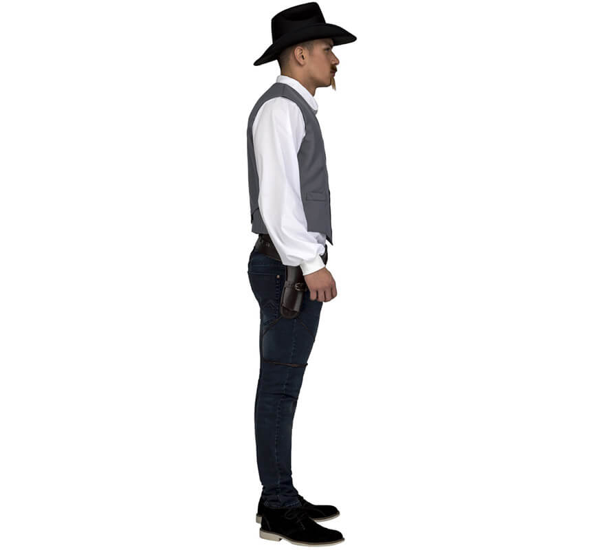Translation missing: es.Chaleco Gris de Vaquero para hombre