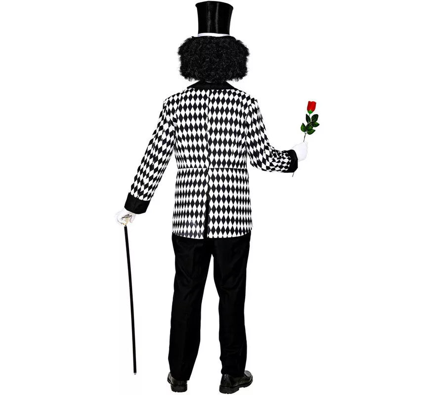 Disfraz o Chaqueta de Arlequín Elegante a Cuadros para hombre