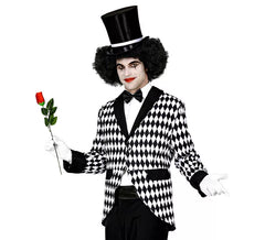 Men's Elegant Plaid Harlequin Costume or Jacket