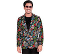 Chaqueta de Día de los Muertos multicolor para hombre