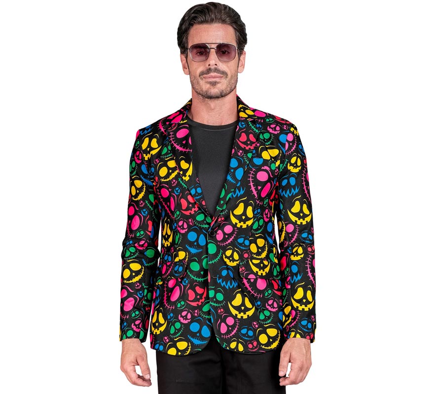Translation missing: en.Chaqueta de Fantasmas multicolor neón para hombre