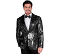 Chaqueta de Fiesta negro con lentejuelas para hombre