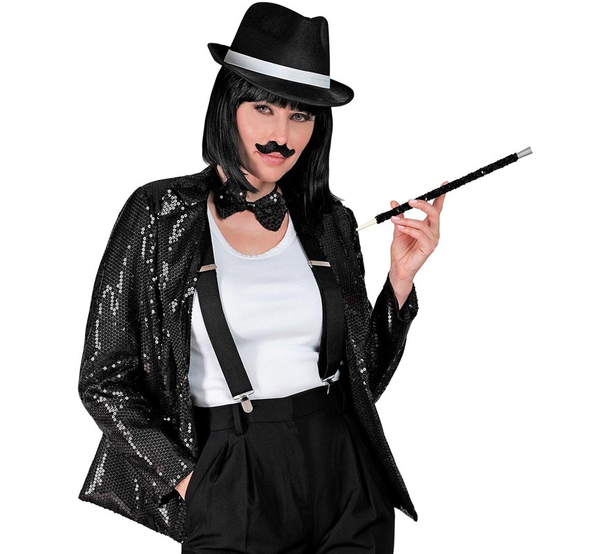 Chaqueta de Fiesta negro con lentejuelas para mujer