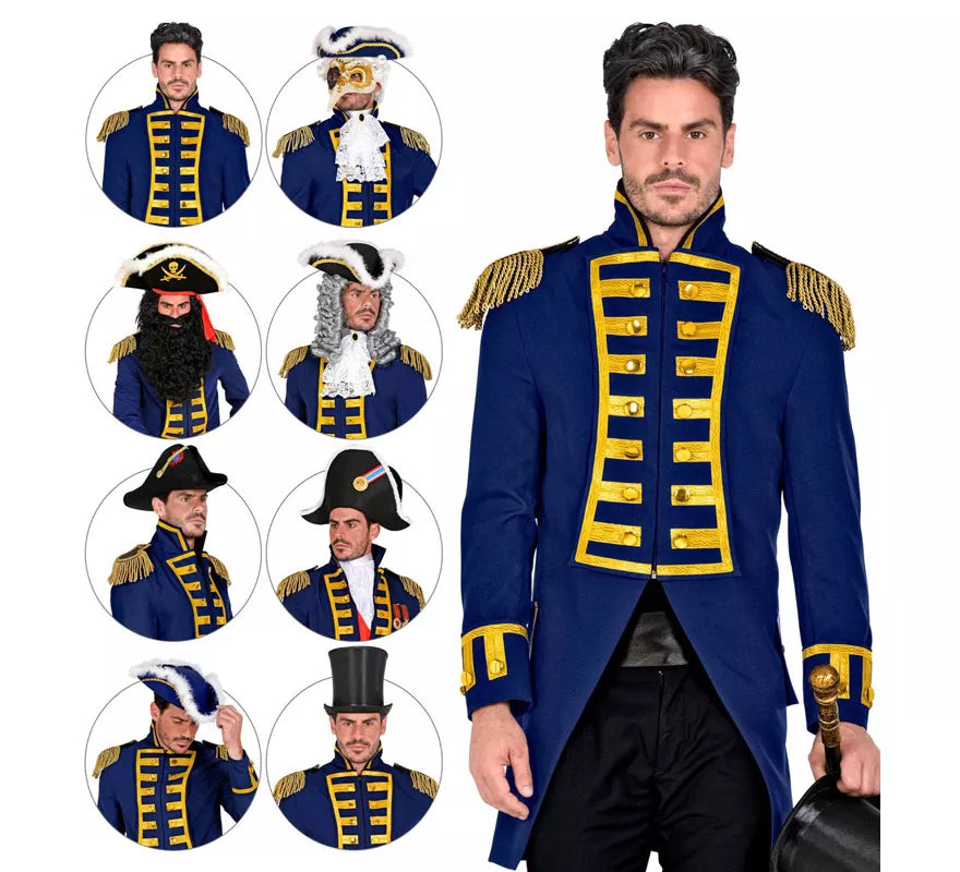 Disfraz o Chaqueta de Frac Blue Parade para hombre
