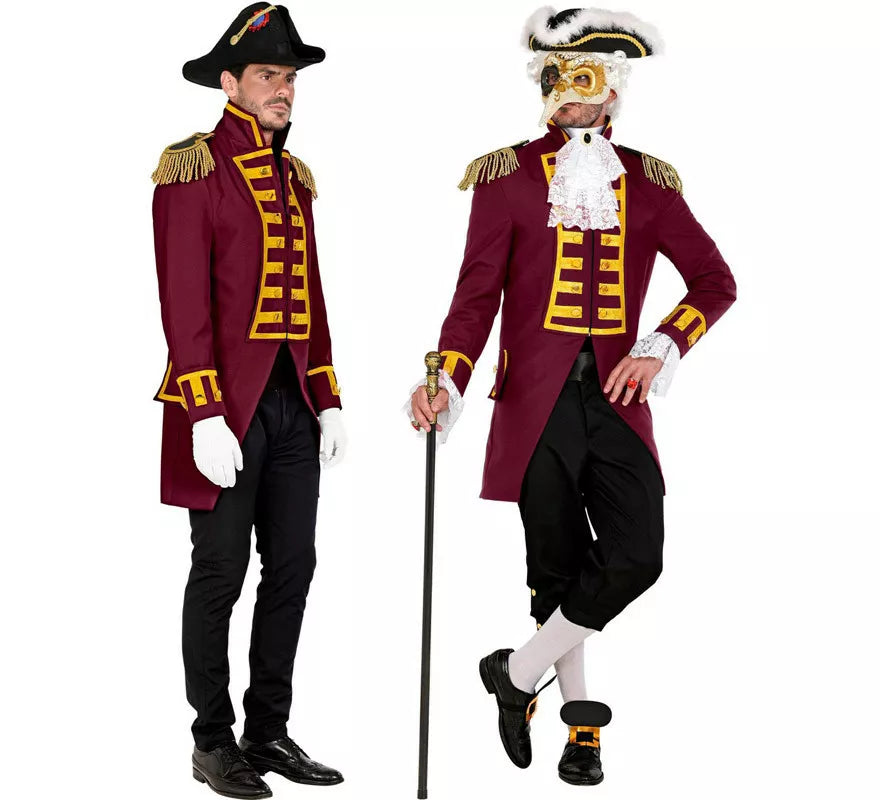 Translation missing: en.Disfraz o Chaqueta de Frac Burgundy Desfile para hombre
