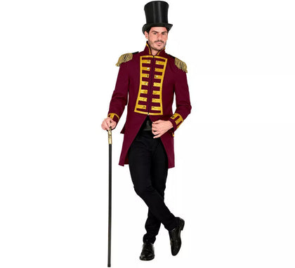 Disfraz o Chaqueta de Frac Burgundy Desfile para hombre