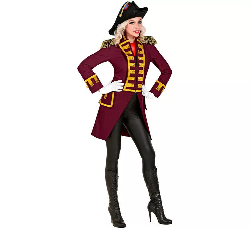 Disfraz o Chaqueta de Frac Burgundy Parade para mujer
