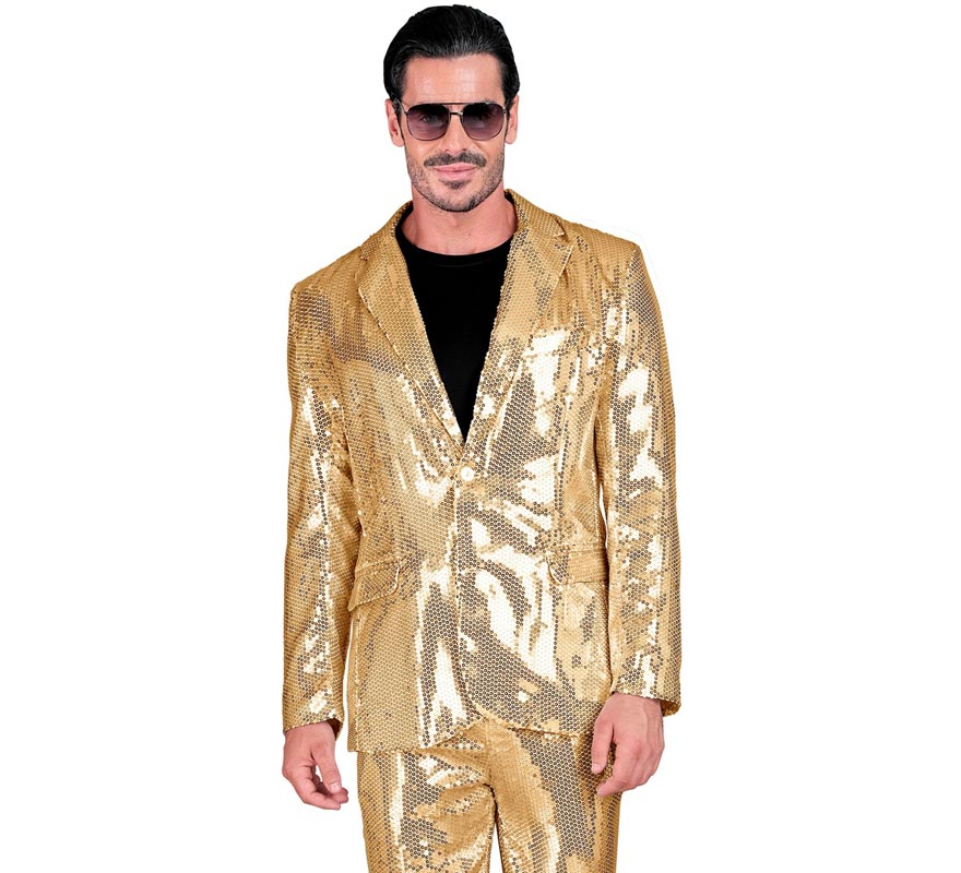 Chaqueta de Moda Disco dorada para hombre
