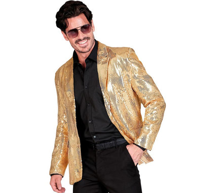 Chaqueta de Moda Disco dorada para hombre