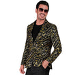 Chaqueta Feliz Año Nuevo negro y dorado para hombre