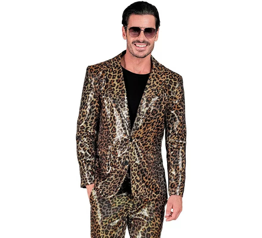 Disfraz o Chaqueta Fiesta animal print leopardo clásico para hombre