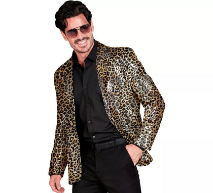 Disfraz o Chaqueta Fiesta animal print leopardo clásico para hombre