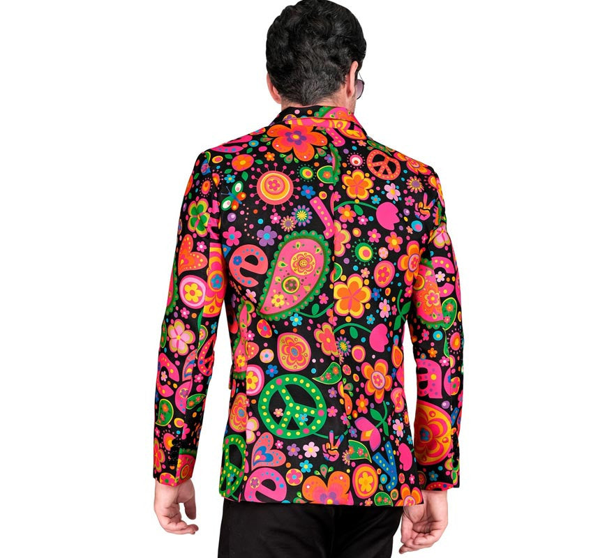 Chaqueta Fiesta Peace Hippie multicolor para hombre