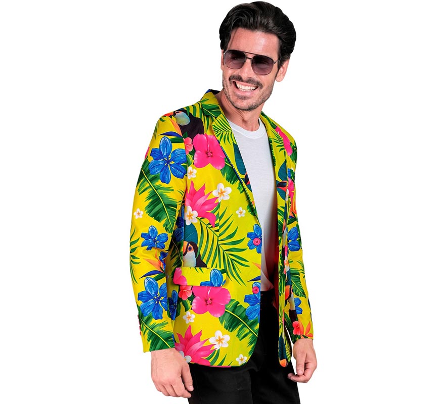 Translation missing: en.Chaqueta Fiesta Tropical amarillo para hombre
