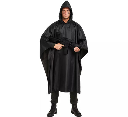 Disfraz o Chubasquero Negro para hombre