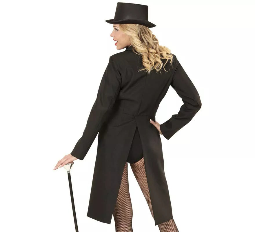 Disfraz o Frac Gala Showtime negro largo para mujer