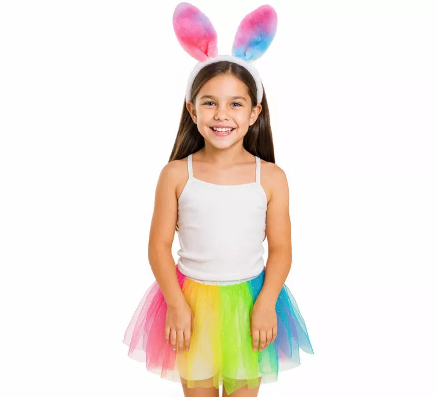 Disfraz o Kit de Conejo multicolor para niña