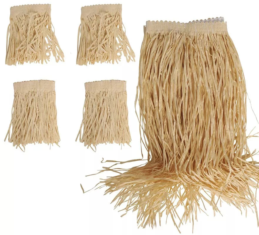 Disfraz o Kit de Hawaiano o Polinesio: Brazalete, Falda y Espinilleras