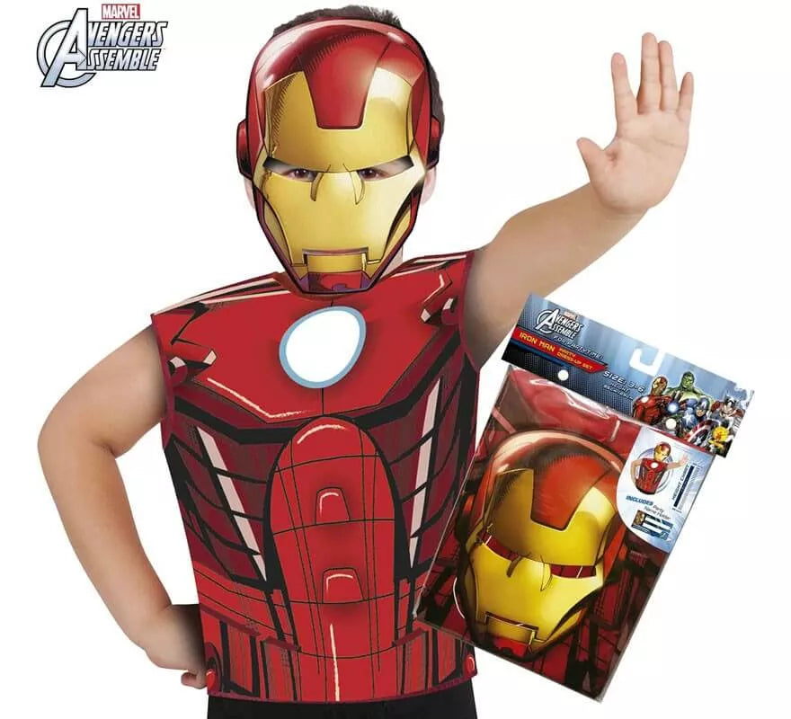 Translation missing: de.Disfraz o Kit de Iron Man para niño: Máscara y Camiseta