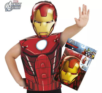 Disfraz o Kit de Iron Man para niño: Máscara y Camiseta