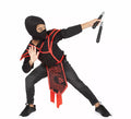 Disfraz o Kit de Ninja para niños: Top, Cinturón, Capucha y Nunchakus