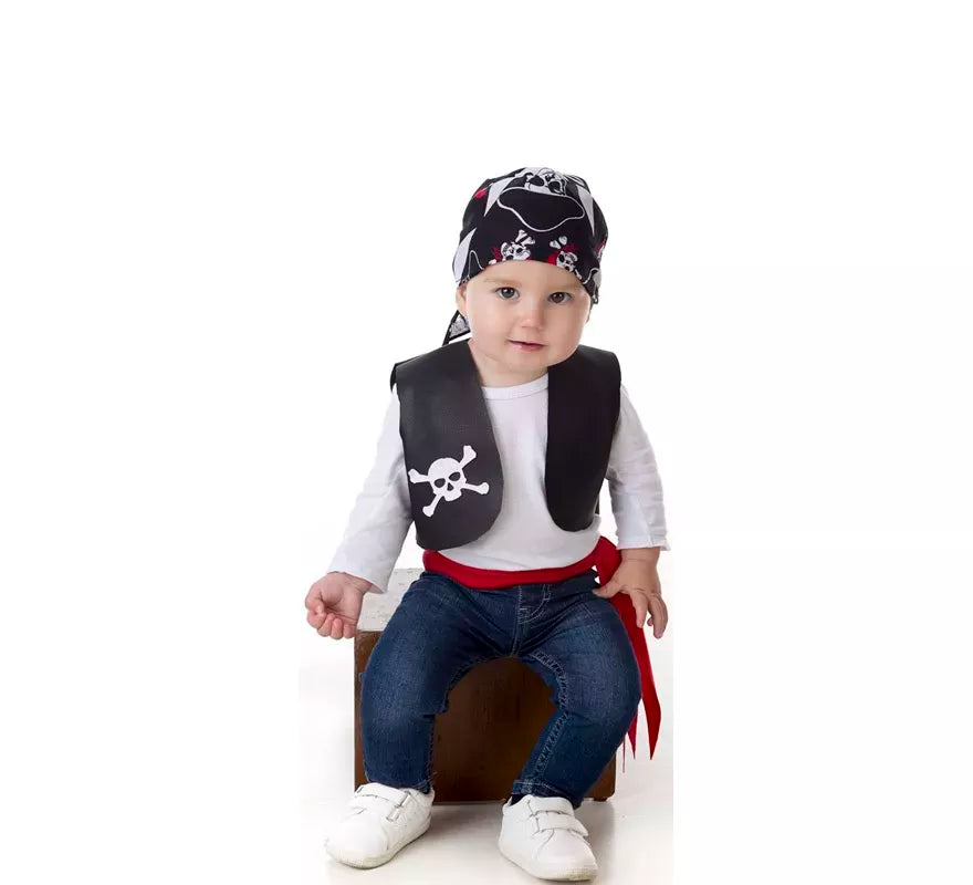 Translation missing: en.Disfraz o Kit de Pirata Chaleco Calavera para bebé