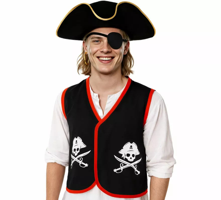 Translation missing: en.Disfraz o Kit de Pirata para adultos: Sombrero y Chaleco