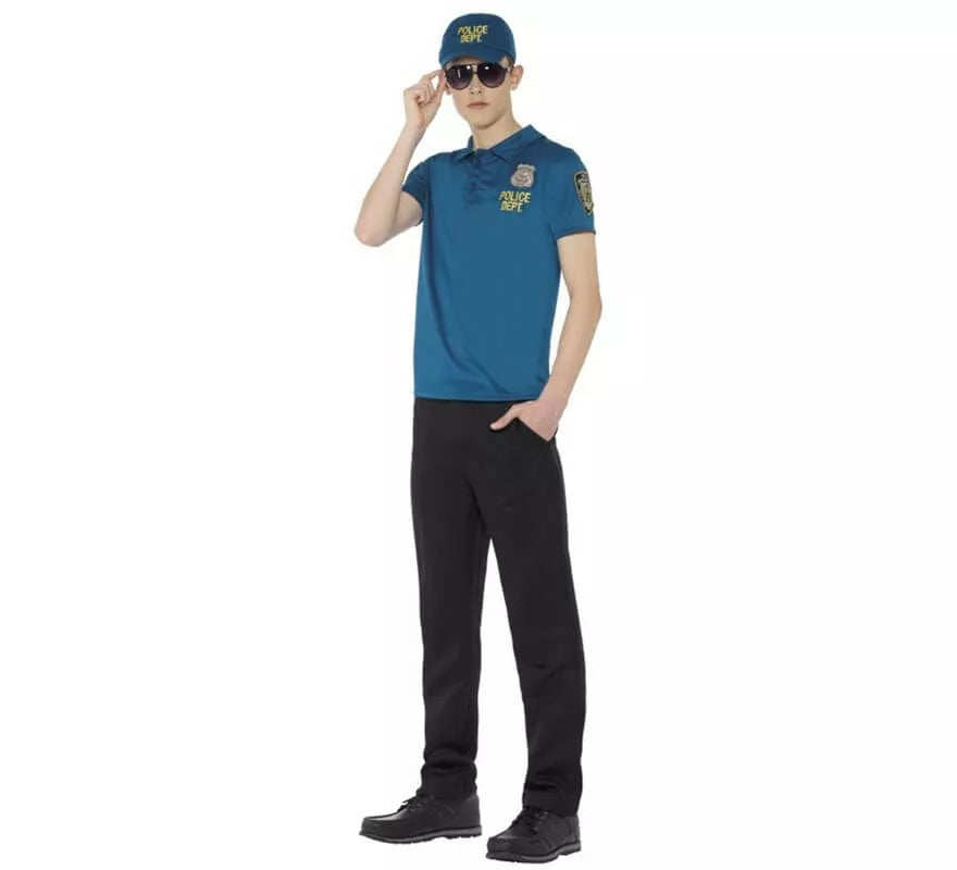 Translation missing: en.Disfraz o Kit de Policía para hombre: Camiseta, Gorra y gafas