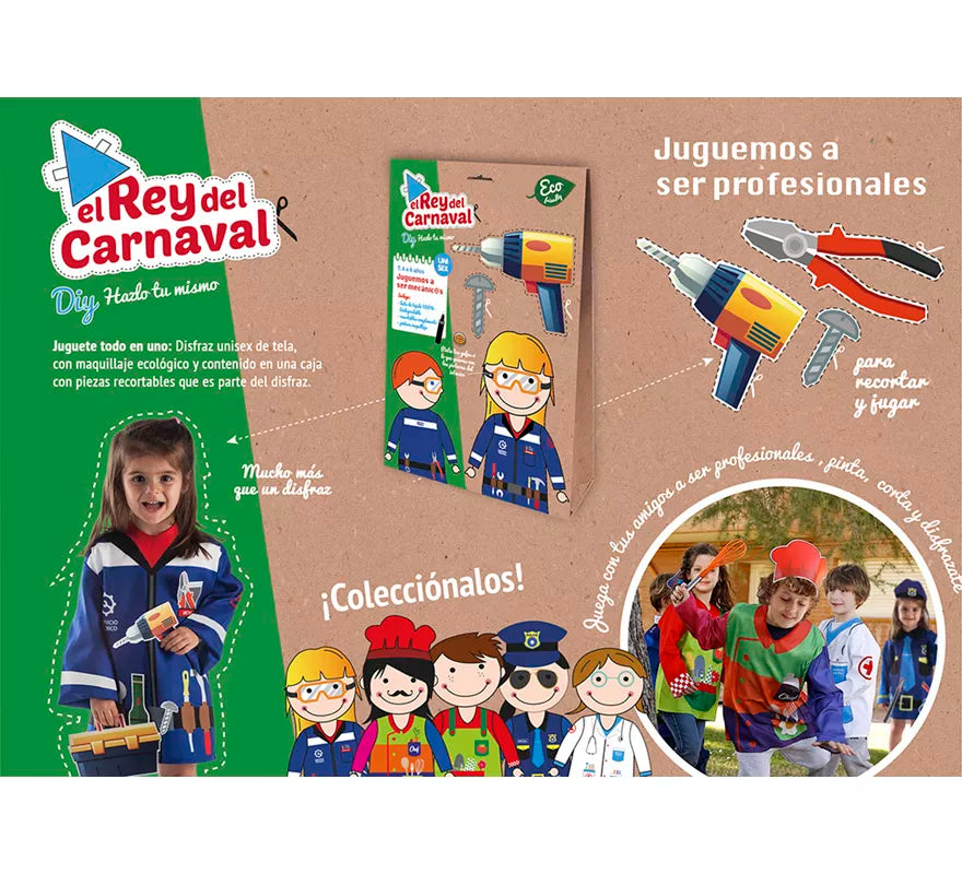 Disfraz o Kit DIY Hazlo tú mismo de Mecánico para niños