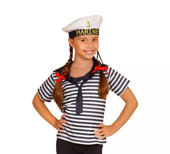 Children's Classic Striped Sailor Costume or Kit: T-shirt and Cap