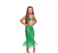 Disfraz o Kit Sirena Verde para niña: Top y Falda