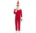 Disfraz o Maillot de Elfo travieso de la Navidad con gorro para adulto