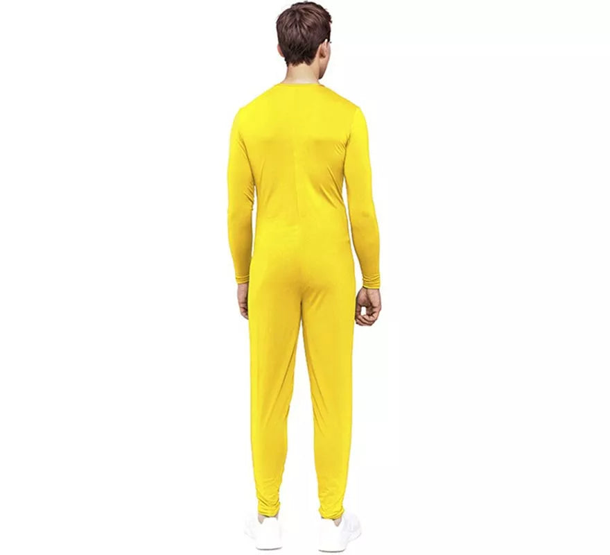 Disfraz o Mono amarillo cierre frontal para adulto