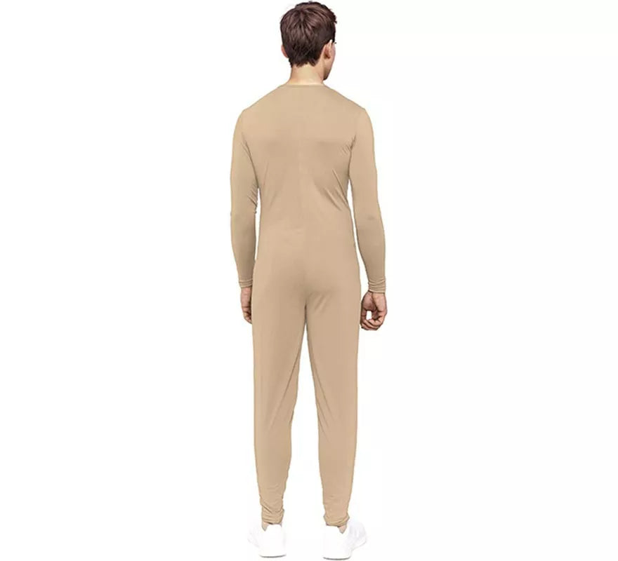 Translation missing: en.Disfraz o Mono beige cierre frontal para adulto