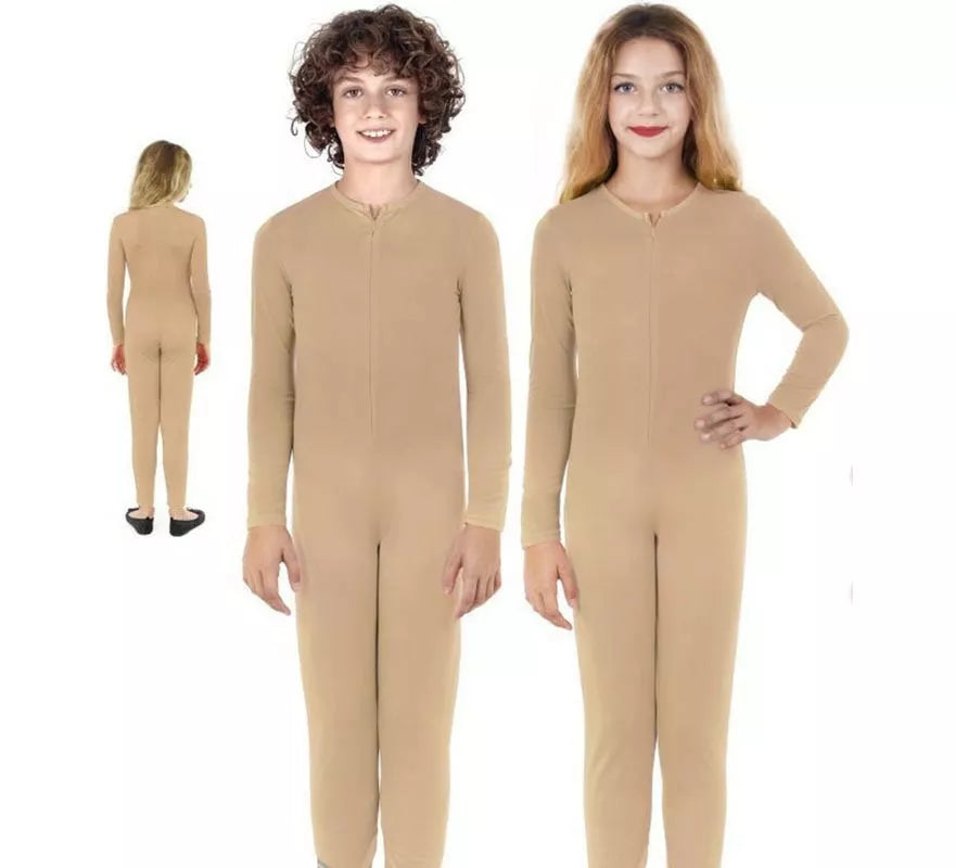 Disfraz o Mono beige manga larga para niños