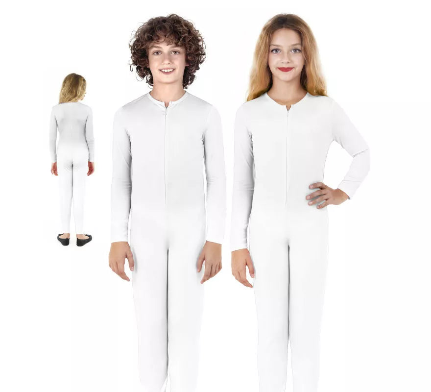 Disfraz o Mono blanco manga larga para niños