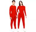 Disfraz o Mono rojo cierre frontal para adulto