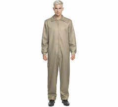 Beige worker costume or jumpsuit for men