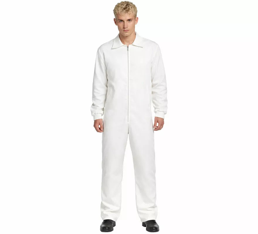Disfraz o Mono trabajador blanco para hombre