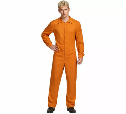 Disfraz o Mono trabajador naranja para hombre