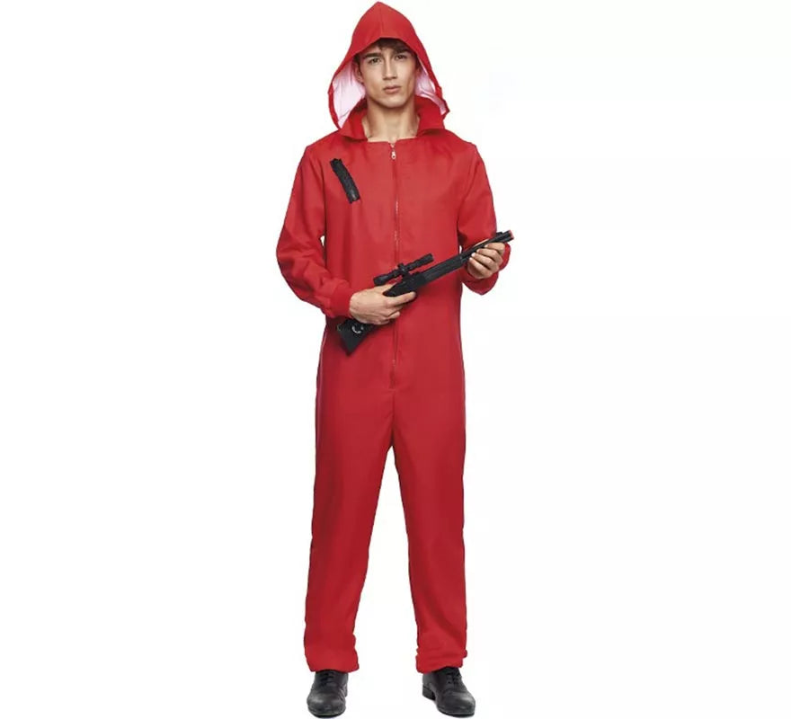 Disfraz o Mono trabajador rojo para hombre