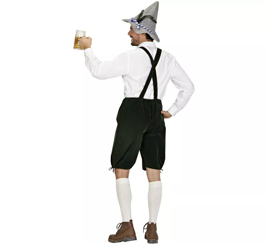 Translation missing: en.Disfraz o Peto Lederhosen de Bávaro oscuro para hombre